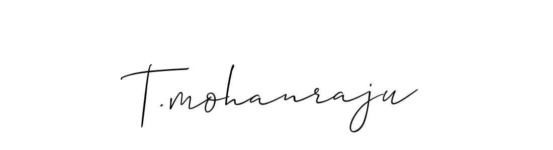 Create a beautiful signature design for name T.mohanraju. With this signature (Allison_Script) fonts, you can make a handwritten signature for free. T.mohanraju signature style 2 images and pictures png