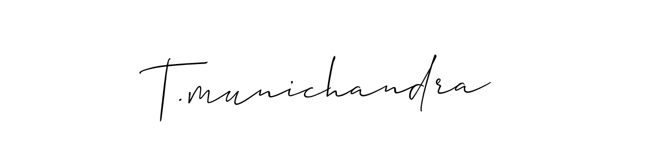 This is the best signature style for the T.munichandra name. Also you like these signature font (Allison_Script). Mix name signature. T.munichandra signature style 2 images and pictures png