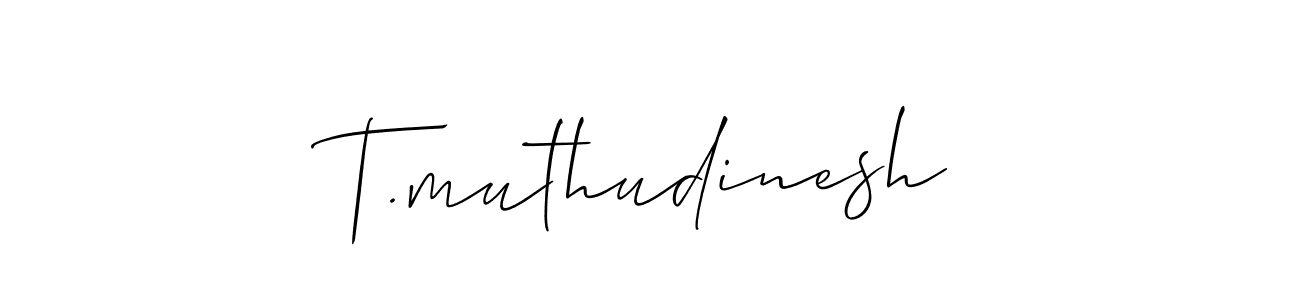 Make a short T.muthudinesh signature style. Manage your documents anywhere anytime using Allison_Script. Create and add eSignatures, submit forms, share and send files easily. T.muthudinesh signature style 2 images and pictures png