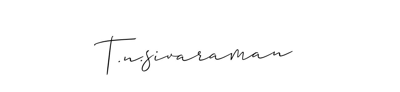 if you are searching for the best signature style for your name T.n.sivaraman. so please give up your signature search. here we have designed multiple signature styles  using Allison_Script. T.n.sivaraman signature style 2 images and pictures png