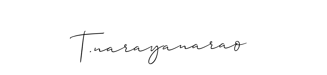 You should practise on your own different ways (Allison_Script) to write your name (T.narayanarao) in signature. don't let someone else do it for you. T.narayanarao signature style 2 images and pictures png