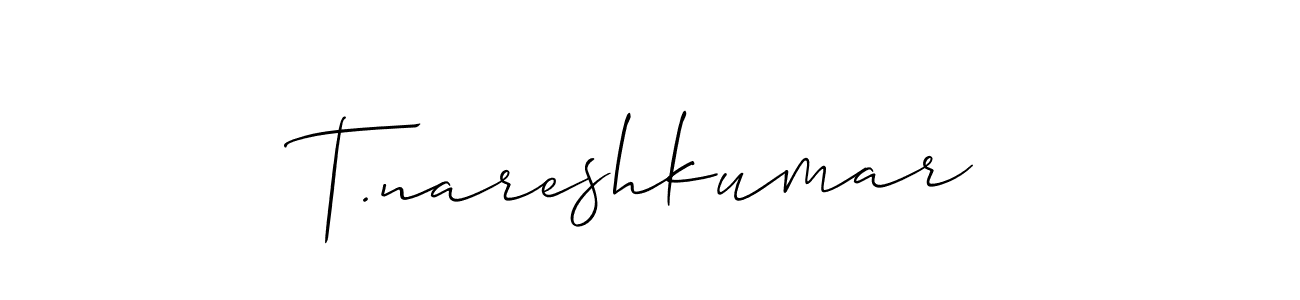 T.nareshkumar stylish signature style. Best Handwritten Sign (Allison_Script) for my name. Handwritten Signature Collection Ideas for my name T.nareshkumar. T.nareshkumar signature style 2 images and pictures png