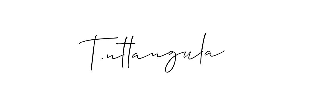 Create a beautiful signature design for name T.ntlangula. With this signature (Allison_Script) fonts, you can make a handwritten signature for free. T.ntlangula signature style 2 images and pictures png