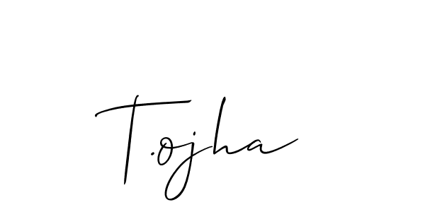Make a beautiful signature design for name T.ojha. Use this online signature maker to create a handwritten signature for free. T.ojha signature style 2 images and pictures png