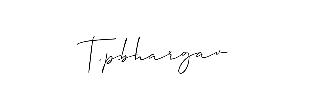 Also we have T.p.bhargav name is the best signature style. Create professional handwritten signature collection using Allison_Script autograph style. T.p.bhargav signature style 2 images and pictures png