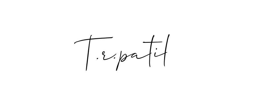 Best and Professional Signature Style for T.r.patil. Allison_Script Best Signature Style Collection. T.r.patil signature style 2 images and pictures png