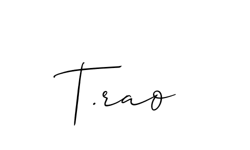 How to Draw T.rao signature style? Allison_Script is a latest design signature styles for name T.rao. T.rao signature style 2 images and pictures png