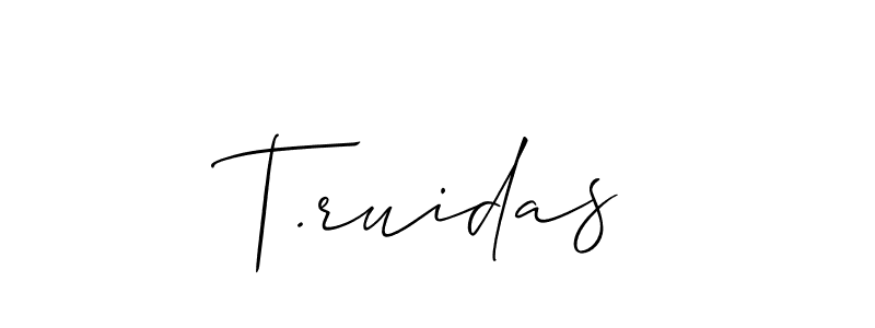 T.ruidas stylish signature style. Best Handwritten Sign (Allison_Script) for my name. Handwritten Signature Collection Ideas for my name T.ruidas. T.ruidas signature style 2 images and pictures png