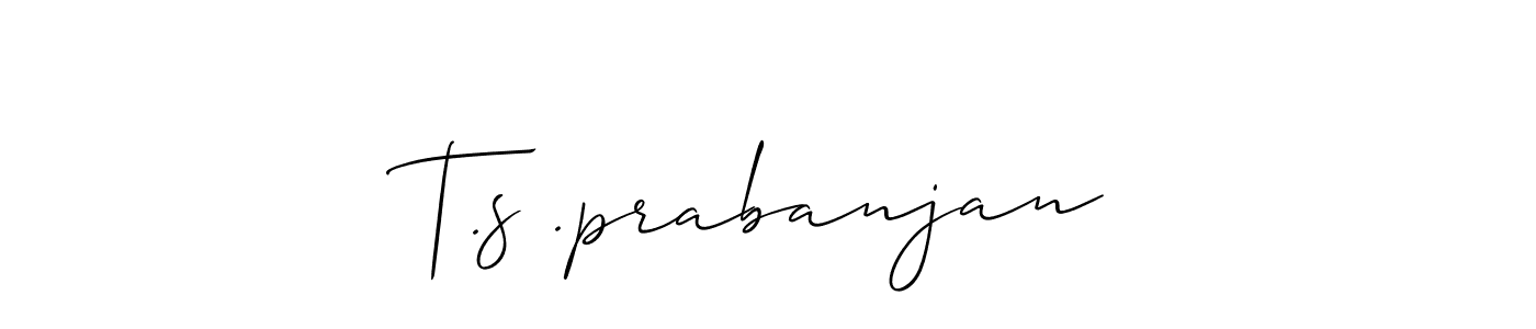 Make a beautiful signature design for name T.s .prabanjan. Use this online signature maker to create a handwritten signature for free. T.s .prabanjan signature style 2 images and pictures png