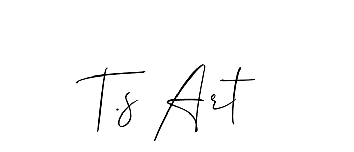 Similarly Allison_Script is the best handwritten signature design. Signature creator online .You can use it as an online autograph creator for name T.s Art. T.s Art signature style 2 images and pictures png