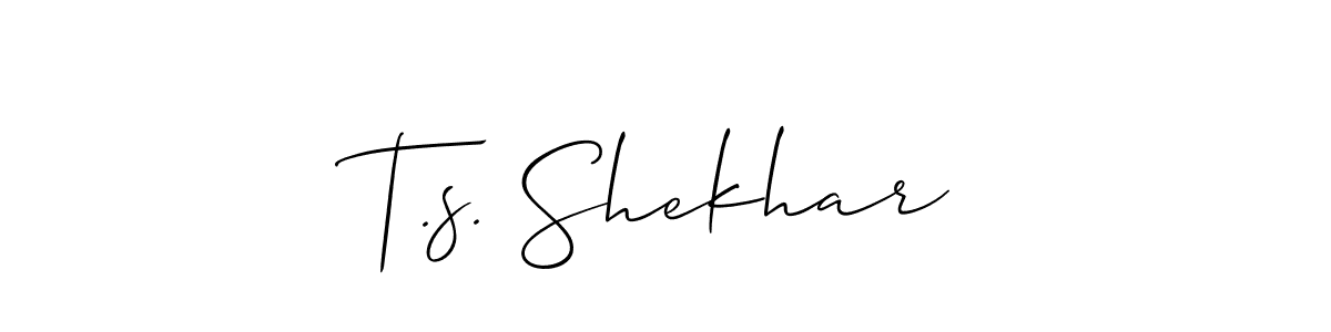 Once you've used our free online signature maker to create your best signature Allison_Script style, it's time to enjoy all of the benefits that T.s. Shekhar name signing documents. T.s. Shekhar signature style 2 images and pictures png