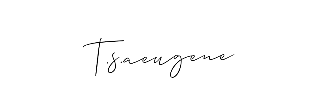 Once you've used our free online signature maker to create your best signature Allison_Script style, it's time to enjoy all of the benefits that T.s.aeugene name signing documents. T.s.aeugene signature style 2 images and pictures png