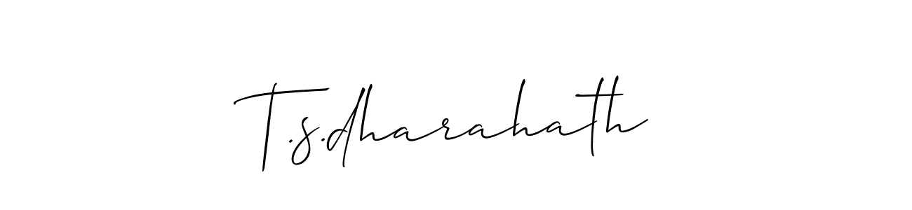 T.s.dharahath stylish signature style. Best Handwritten Sign (Allison_Script) for my name. Handwritten Signature Collection Ideas for my name T.s.dharahath. T.s.dharahath signature style 2 images and pictures png