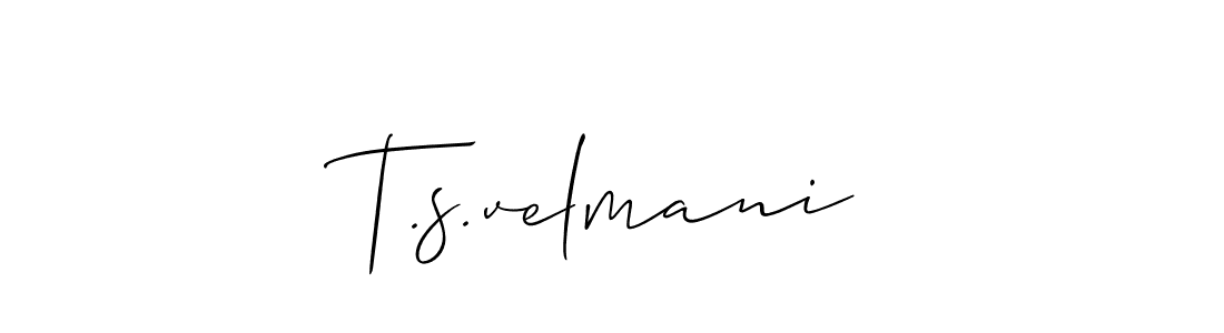 Also You can easily find your signature by using the search form. We will create T.s.velmani name handwritten signature images for you free of cost using Allison_Script sign style. T.s.velmani signature style 2 images and pictures png