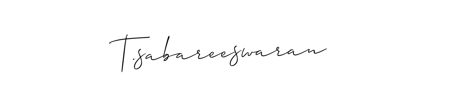 T.sabareeswaran stylish signature style. Best Handwritten Sign (Allison_Script) for my name. Handwritten Signature Collection Ideas for my name T.sabareeswaran. T.sabareeswaran signature style 2 images and pictures png