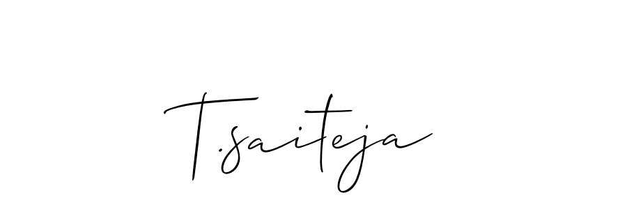 It looks lik you need a new signature style for name T.saiteja. Design unique handwritten (Allison_Script) signature with our free signature maker in just a few clicks. T.saiteja signature style 2 images and pictures png