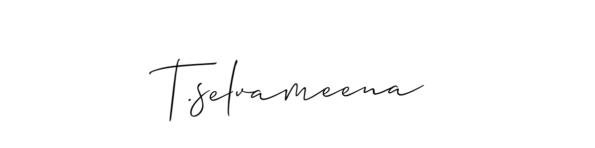 Best and Professional Signature Style for T.selvameena. Allison_Script Best Signature Style Collection. T.selvameena signature style 2 images and pictures png