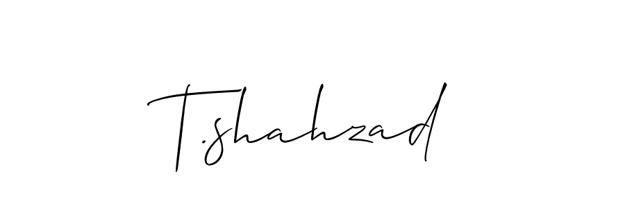 Make a beautiful signature design for name T.shahzad. Use this online signature maker to create a handwritten signature for free. T.shahzad signature style 2 images and pictures png