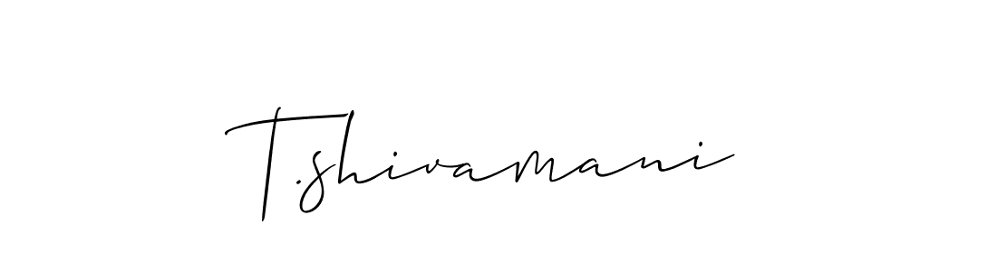 The best way (Allison_Script) to make a short signature is to pick only two or three words in your name. The name T.shivamani include a total of six letters. For converting this name. T.shivamani signature style 2 images and pictures png