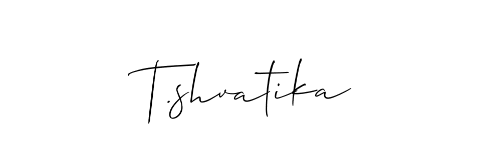 You should practise on your own different ways (Allison_Script) to write your name (T.shvatika) in signature. don't let someone else do it for you. T.shvatika signature style 2 images and pictures png