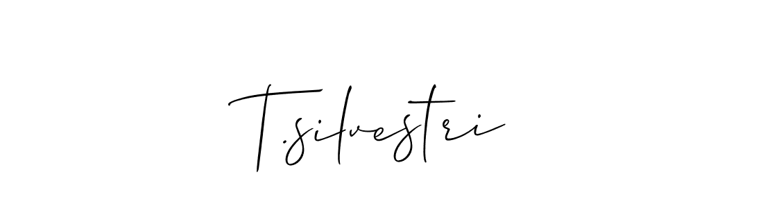 How to make T.silvestri name signature. Use Allison_Script style for creating short signs online. This is the latest handwritten sign. T.silvestri signature style 2 images and pictures png