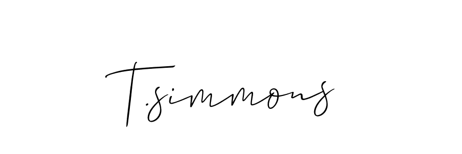Create a beautiful signature design for name T.simmons. With this signature (Allison_Script) fonts, you can make a handwritten signature for free. T.simmons signature style 2 images and pictures png