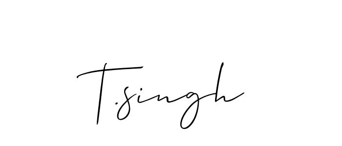 You can use this online signature creator to create a handwritten signature for the name T.singh. This is the best online autograph maker. T.singh signature style 2 images and pictures png