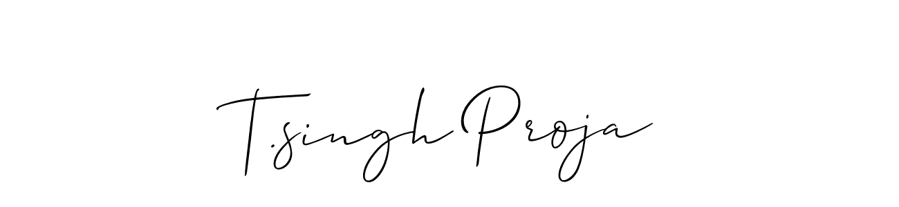 Similarly Allison_Script is the best handwritten signature design. Signature creator online .You can use it as an online autograph creator for name T.singh Proja. T.singh Proja signature style 2 images and pictures png