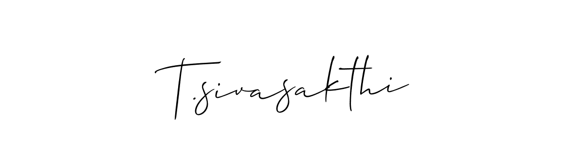 Similarly Allison_Script is the best handwritten signature design. Signature creator online .You can use it as an online autograph creator for name T.sivasakthi. T.sivasakthi signature style 2 images and pictures png