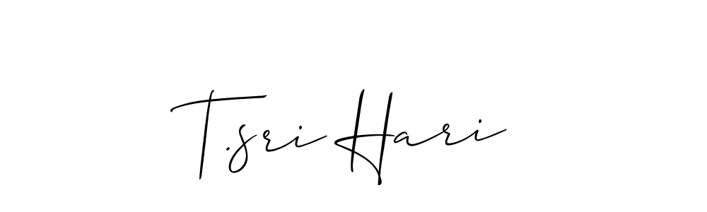 Design your own signature with our free online signature maker. With this signature software, you can create a handwritten (Allison_Script) signature for name T.sri Hari. T.sri Hari signature style 2 images and pictures png