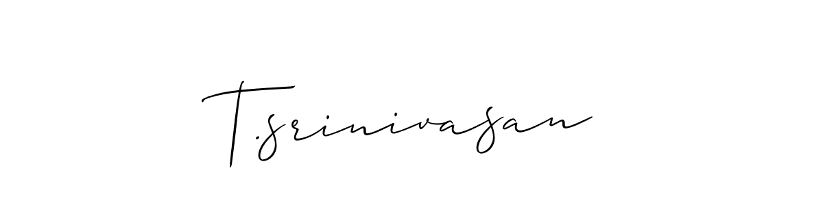 Make a beautiful signature design for name T.srinivasan. Use this online signature maker to create a handwritten signature for free. T.srinivasan signature style 2 images and pictures png