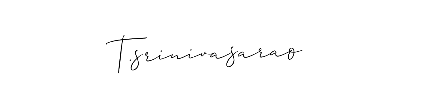 Create a beautiful signature design for name T.srinivasarao. With this signature (Allison_Script) fonts, you can make a handwritten signature for free. T.srinivasarao signature style 2 images and pictures png