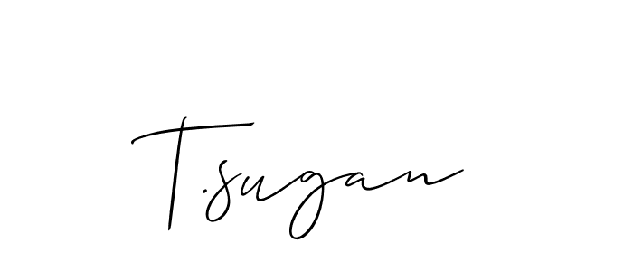 Also You can easily find your signature by using the search form. We will create T.sugan name handwritten signature images for you free of cost using Allison_Script sign style. T.sugan signature style 2 images and pictures png