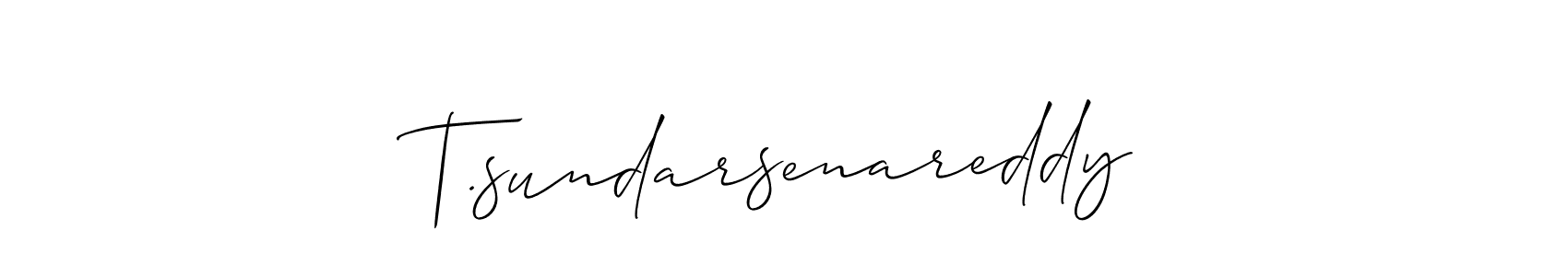 How to make T.sundarsenareddy signature? Allison_Script is a professional autograph style. Create handwritten signature for T.sundarsenareddy name. T.sundarsenareddy signature style 2 images and pictures png