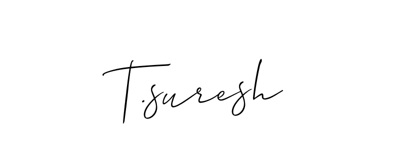 Also we have T.suresh name is the best signature style. Create professional handwritten signature collection using Allison_Script autograph style. T.suresh signature style 2 images and pictures png