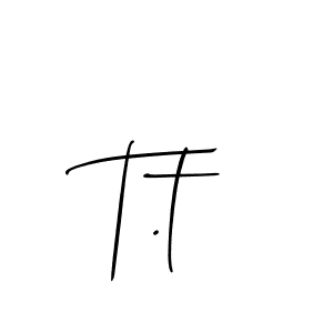 Design your own signature with our free online signature maker. With this signature software, you can create a handwritten (Allison_Script) signature for name T.t. T.t signature style 2 images and pictures png