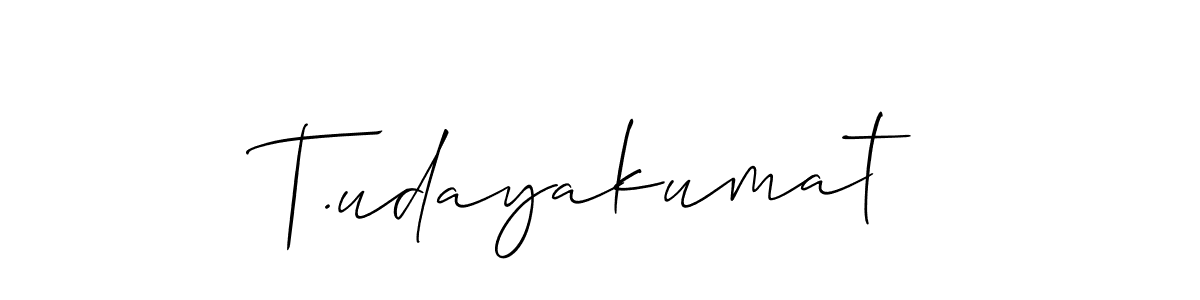 You can use this online signature creator to create a handwritten signature for the name T.udayakumat. This is the best online autograph maker. T.udayakumat signature style 2 images and pictures png