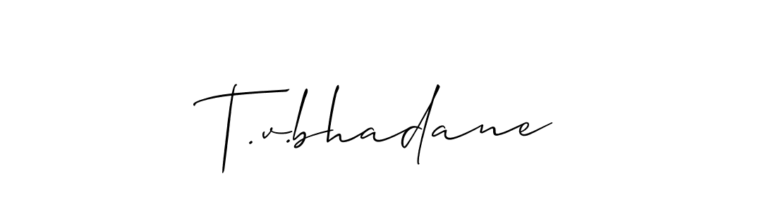 You can use this online signature creator to create a handwritten signature for the name T.v.bhadane. This is the best online autograph maker. T.v.bhadane signature style 2 images and pictures png