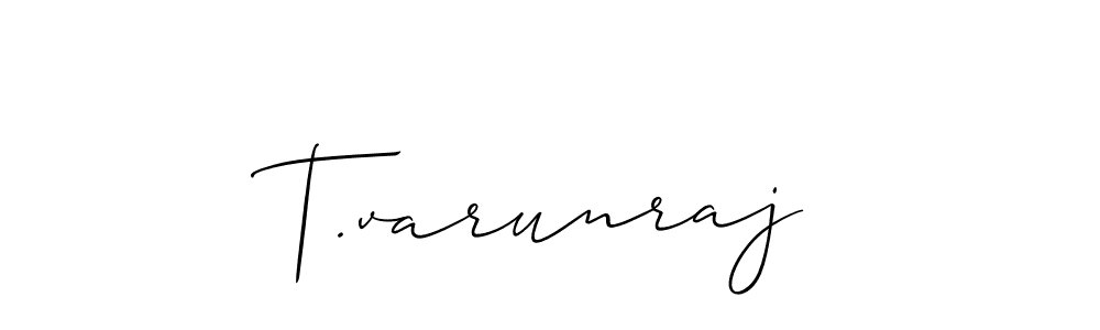 This is the best signature style for the T.varunraj name. Also you like these signature font (Allison_Script). Mix name signature. T.varunraj signature style 2 images and pictures png