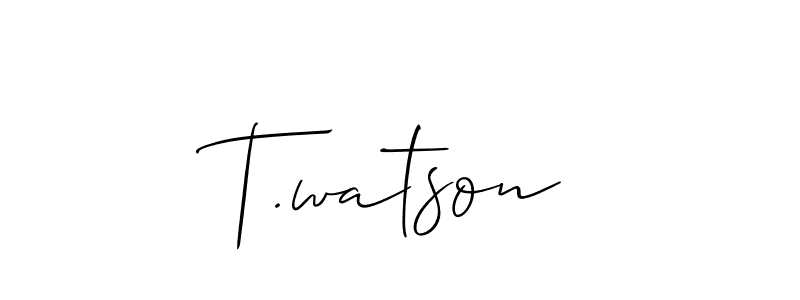 Once you've used our free online signature maker to create your best signature Allison_Script style, it's time to enjoy all of the benefits that T.watson name signing documents. T.watson signature style 2 images and pictures png