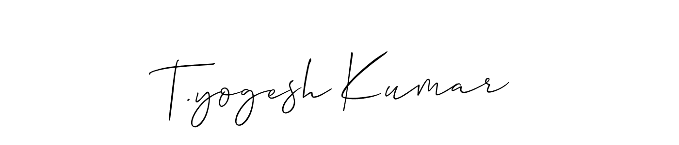 How to Draw T.yogesh Kumar signature style? Allison_Script is a latest design signature styles for name T.yogesh Kumar. T.yogesh Kumar signature style 2 images and pictures png