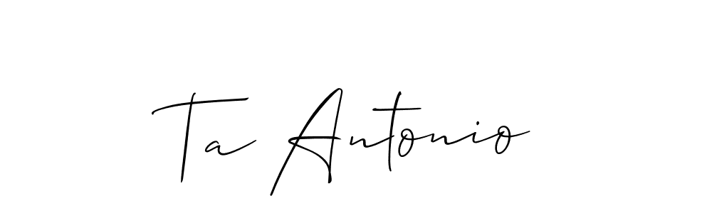 How to make Ta Antonio signature? Allison_Script is a professional autograph style. Create handwritten signature for Ta Antonio name. Ta Antonio signature style 2 images and pictures png