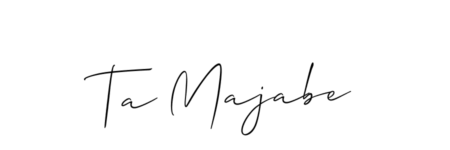 Once you've used our free online signature maker to create your best signature Allison_Script style, it's time to enjoy all of the benefits that Ta Majabe name signing documents. Ta Majabe signature style 2 images and pictures png
