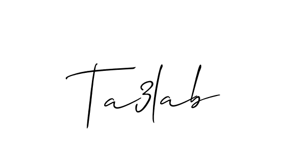 How to Draw Ta3lab signature style? Allison_Script is a latest design signature styles for name Ta3lab. Ta3lab signature style 2 images and pictures png