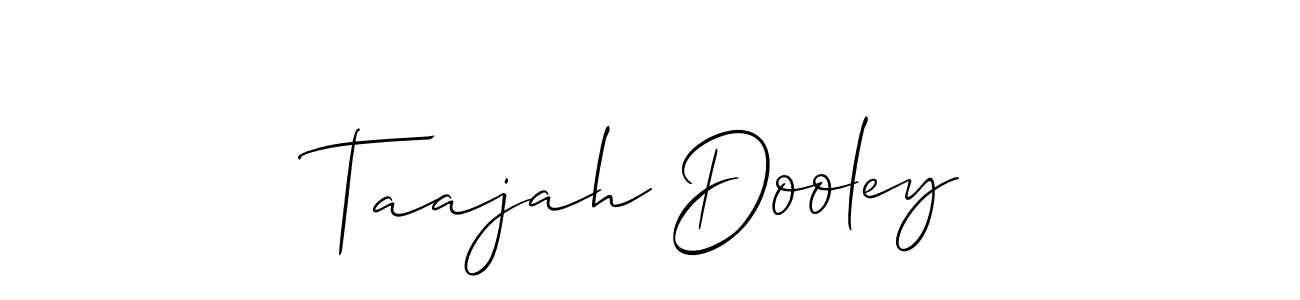 Also You can easily find your signature by using the search form. We will create Taajah Dooley name handwritten signature images for you free of cost using Allison_Script sign style. Taajah Dooley signature style 2 images and pictures png