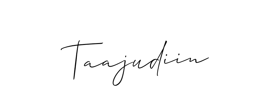Also we have Taajudiin name is the best signature style. Create professional handwritten signature collection using Allison_Script autograph style. Taajudiin signature style 2 images and pictures png