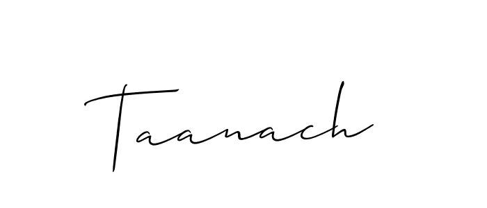 How to make Taanach signature? Allison_Script is a professional autograph style. Create handwritten signature for Taanach name. Taanach signature style 2 images and pictures png
