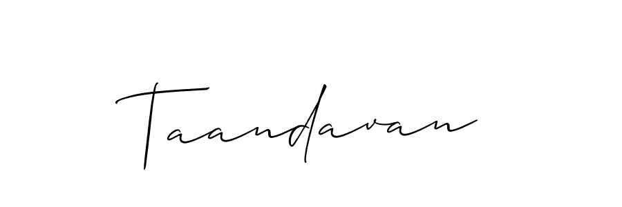 It looks lik you need a new signature style for name Taandavan. Design unique handwritten (Allison_Script) signature with our free signature maker in just a few clicks. Taandavan signature style 2 images and pictures png