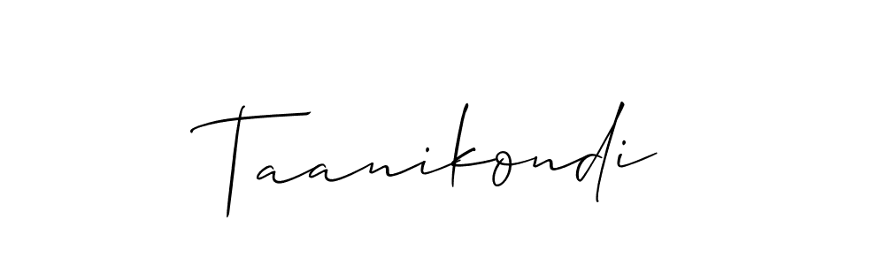 Also we have Taanikondi name is the best signature style. Create professional handwritten signature collection using Allison_Script autograph style. Taanikondi signature style 2 images and pictures png