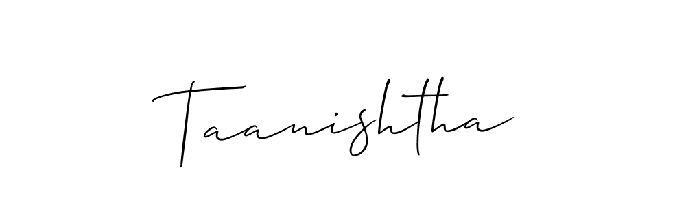 It looks lik you need a new signature style for name Taanishtha. Design unique handwritten (Allison_Script) signature with our free signature maker in just a few clicks. Taanishtha signature style 2 images and pictures png